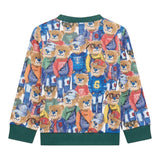 Guess Felpa Tinta Unita Girocollo con Stampa Orsi per Neonato N5RQ03KA6R4X VERDE GUESS 