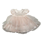 Gugu Gaga Abito Cerimonia tinta unita con Tulle Rosa per Neonata GF6085I ROSA GUGU GAGA 