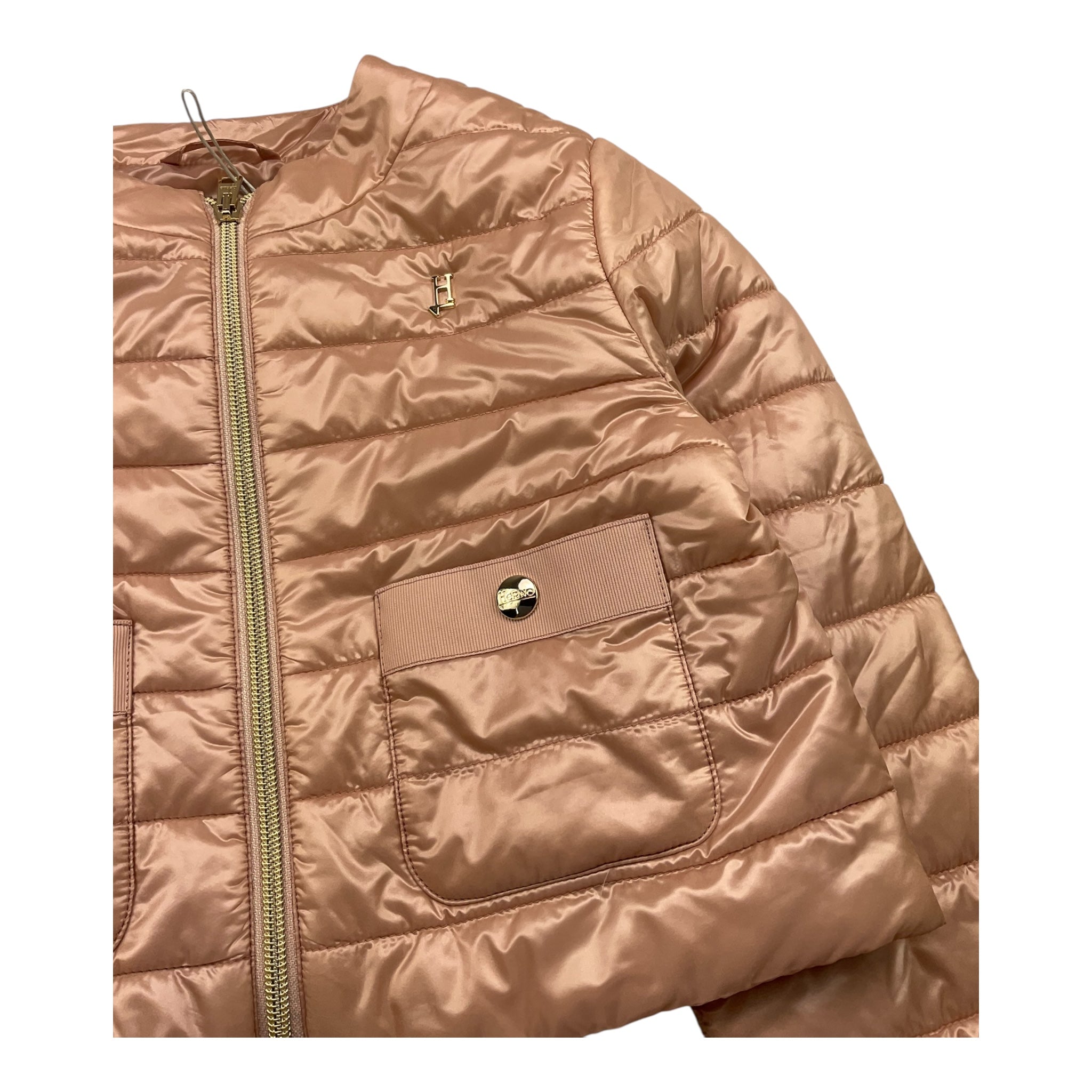 Herno Giubbino Tinta Unita con Zip per Bambina GI0000090G ROSA HERNO 