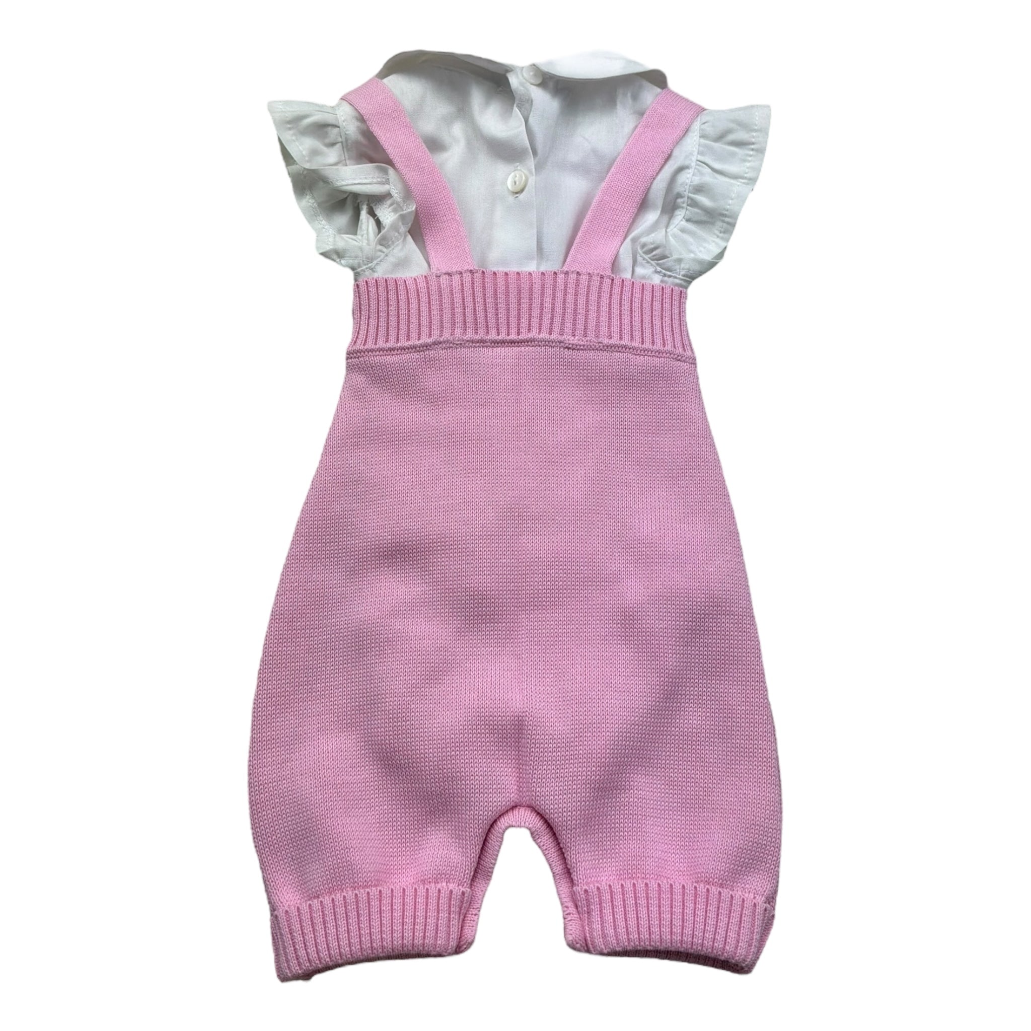 I Delfi Completo 2 Pezzi Camica-Salopette per Neonata 25P5049 ROSA I DELFI 