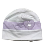 I Delfi Cappello Bicolore con Stampa per Neonata 25P5064 BIANCO/LILLA I DELFI 