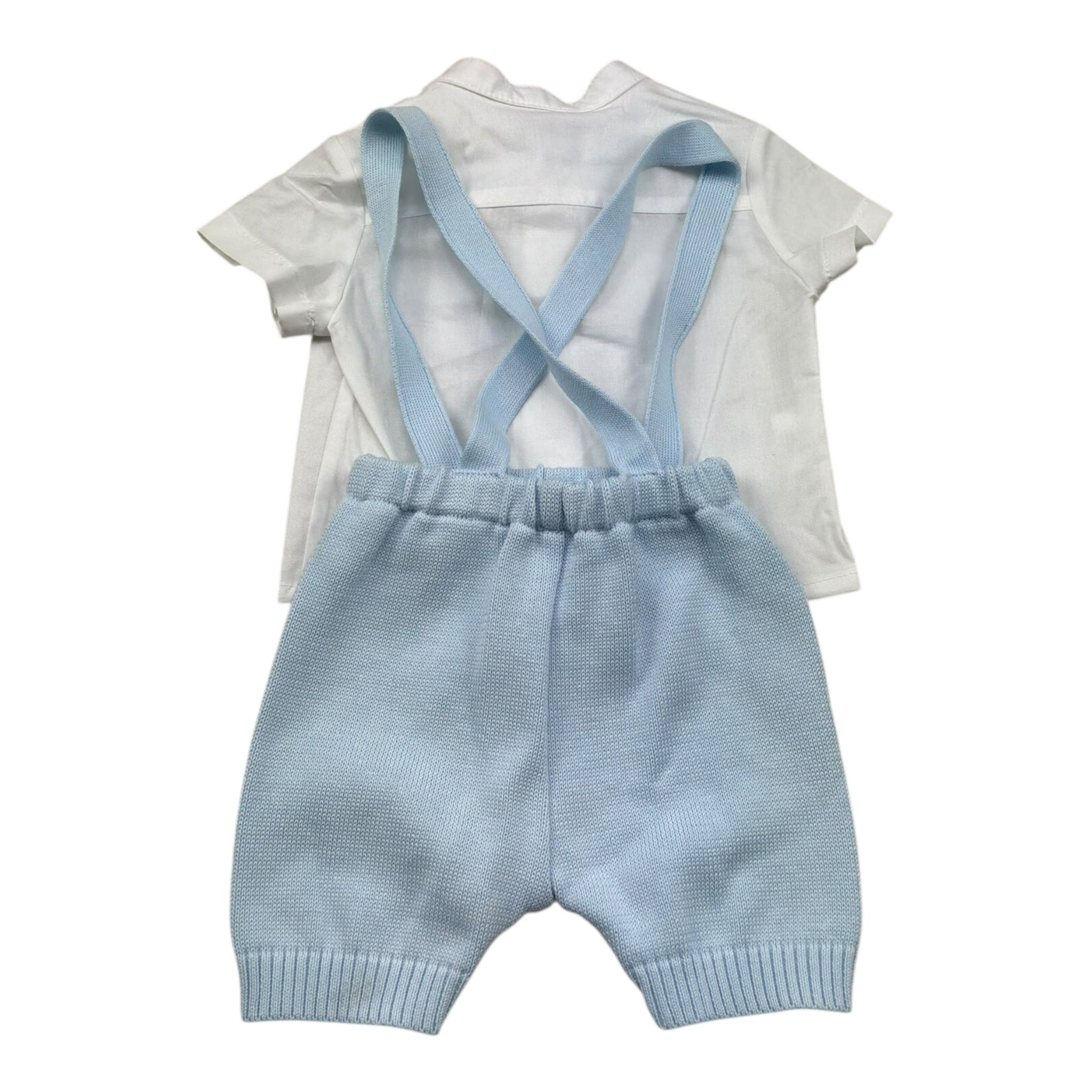I Delfi Completo 2 Pezzi Camicia-Salopette per Neonato 25P5439 BIANCO/AZZURRO I DELFI 