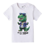 I Do T-Shirt Girocollo Tinta Unita con Stampa per Bambino 4B463 BIANCO I DO 