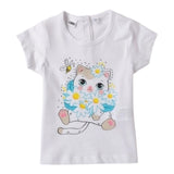 I Do T-Shirt Girocollo Tinta Unita con Stampa per Neonato 4B545 BIANCO I DO 