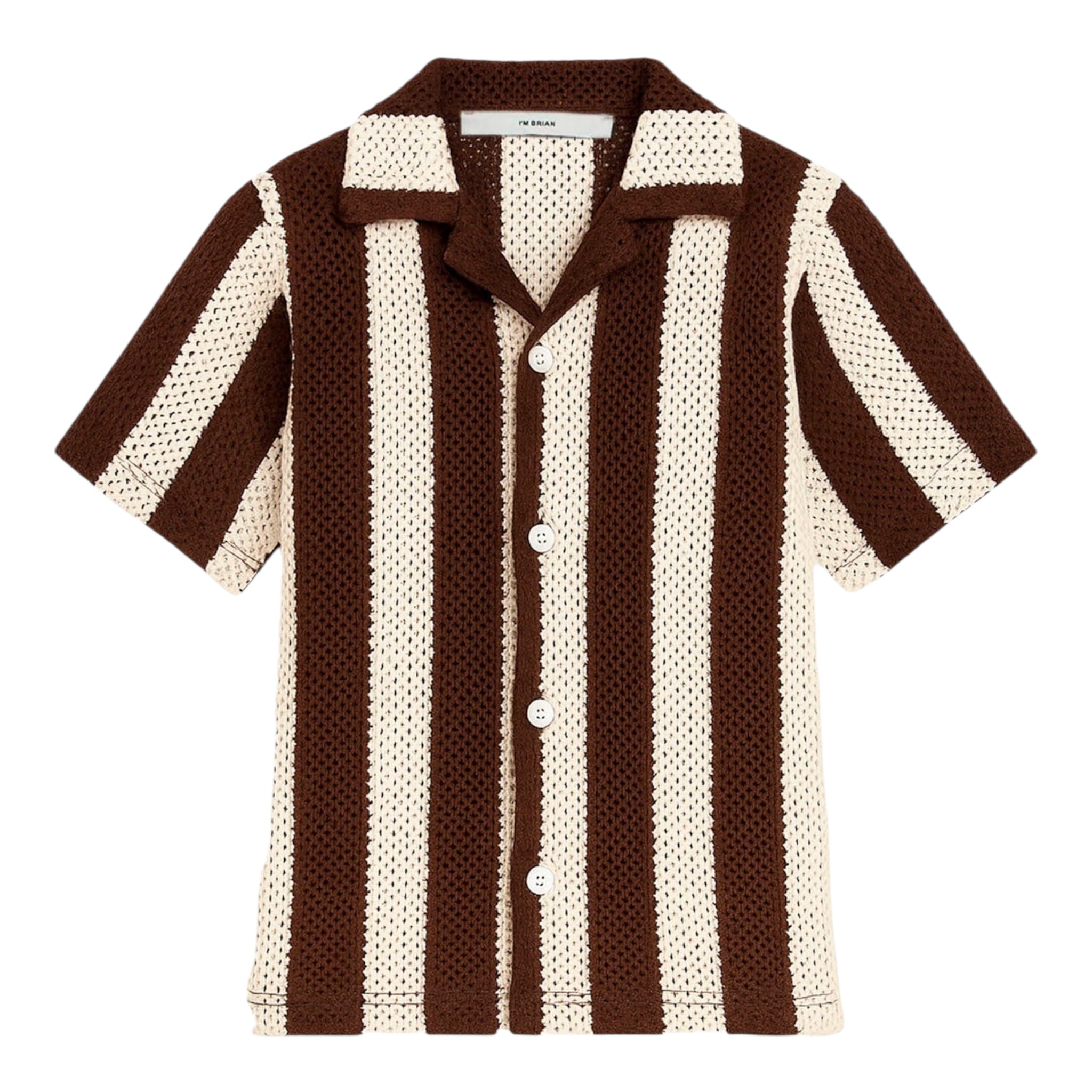 I'M Brian Camicia Mezza Manica Traforata per Bambino CA3280J MARRONE I'M BRIAN 