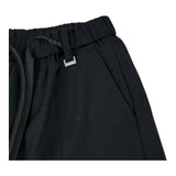 I'M Brian Pantalone Tinta Unita con Elastico In Vita per Bambino PA3269JXX NERO I'M BRIAN 