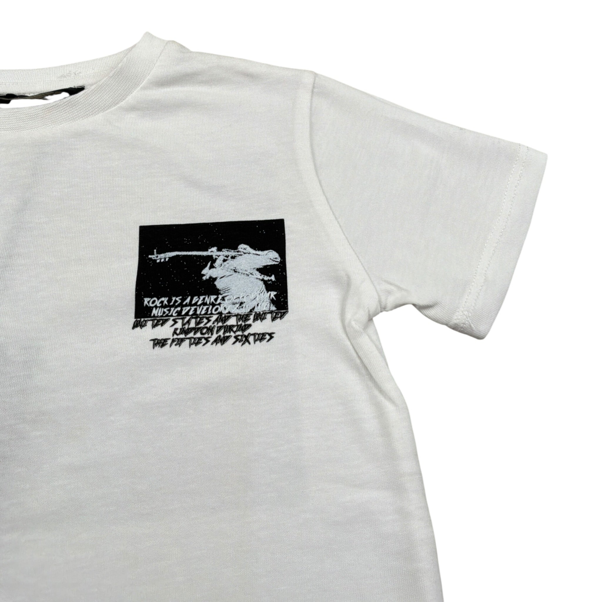 I'M Brian T-Shirt Girocollo tinta unita con Stampa Bianco per Neonato TS1205J BIANCO I'M BRIAN 