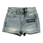 Iceberg Bermuda In Denim Tinta Unita con Girovita Regolabile per Neonato BMICE51008 AZZURRO ICEBERG 