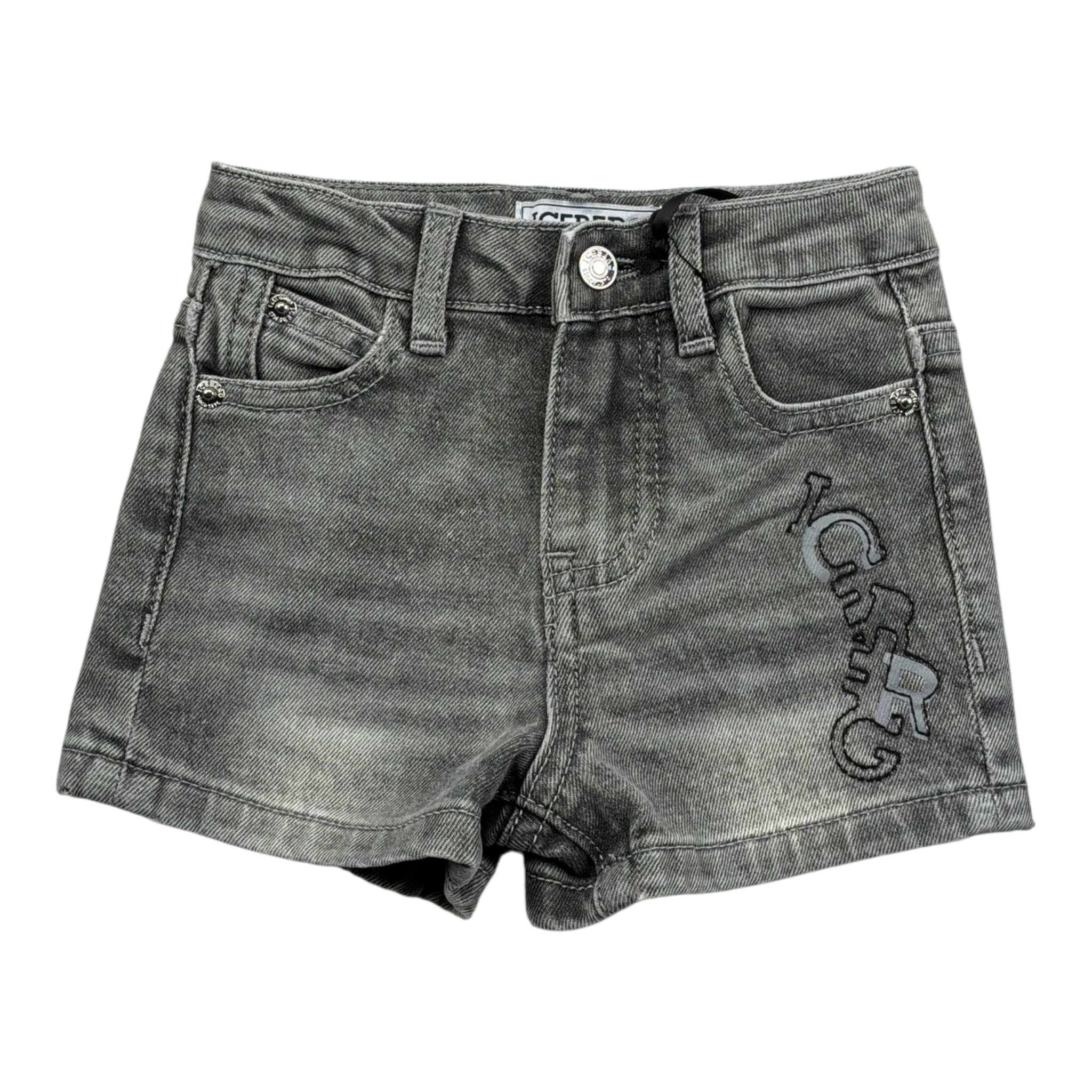 Iceberg Bermuda Tinta Unita In Denim con Girovita Regolabile per Neonato BMICE5108BXX GRIGIO ICEBERG 