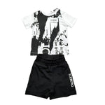 Iceberg Cmpleto 2 Pezzi T-Shirt-Bermuda Bicolore per Neonato CMBICE5101B BIANCO/NERO ICEBERG 