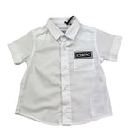 Iceberg Camicia Mezza Manica Tinta Unita con Logo per Neonato CMICE5111B BIANCO ICEBERG 