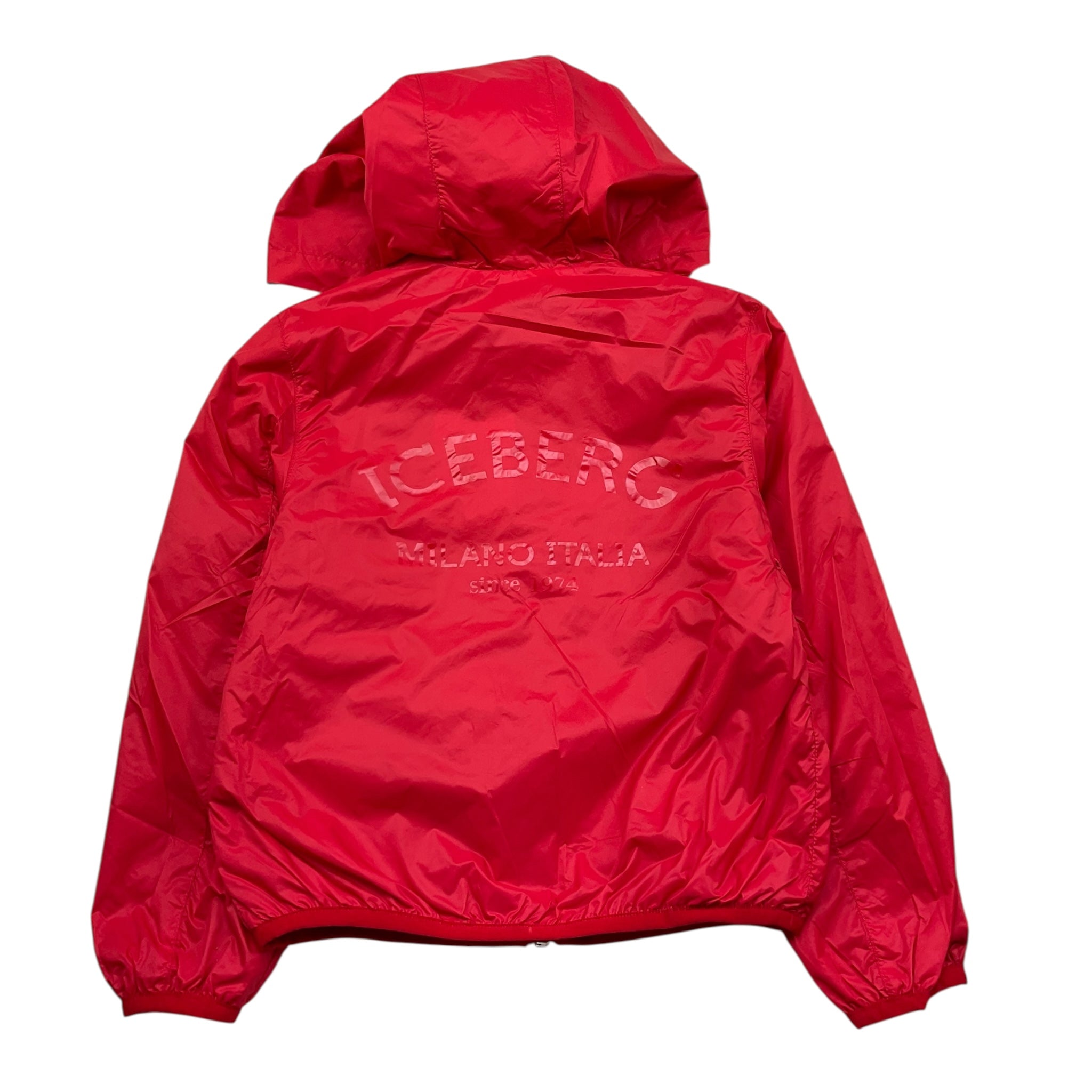 Iceberg Giubbino Tintaunita con Cappuccio E Stampa Logo per Bambino GBICE5105BJ ROSSO ICEBERG 