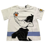 Iceberg T-Shirt Girocollo Tinta Unita con Stampe In Contrasto per Neonato TSICE5102B BIANCO ICEBERG 