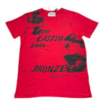 Iceberg T-Shirt Girocollo Tinta Unita con Stampa per Bambino TSICE5110J ROSSO ICEBERG 