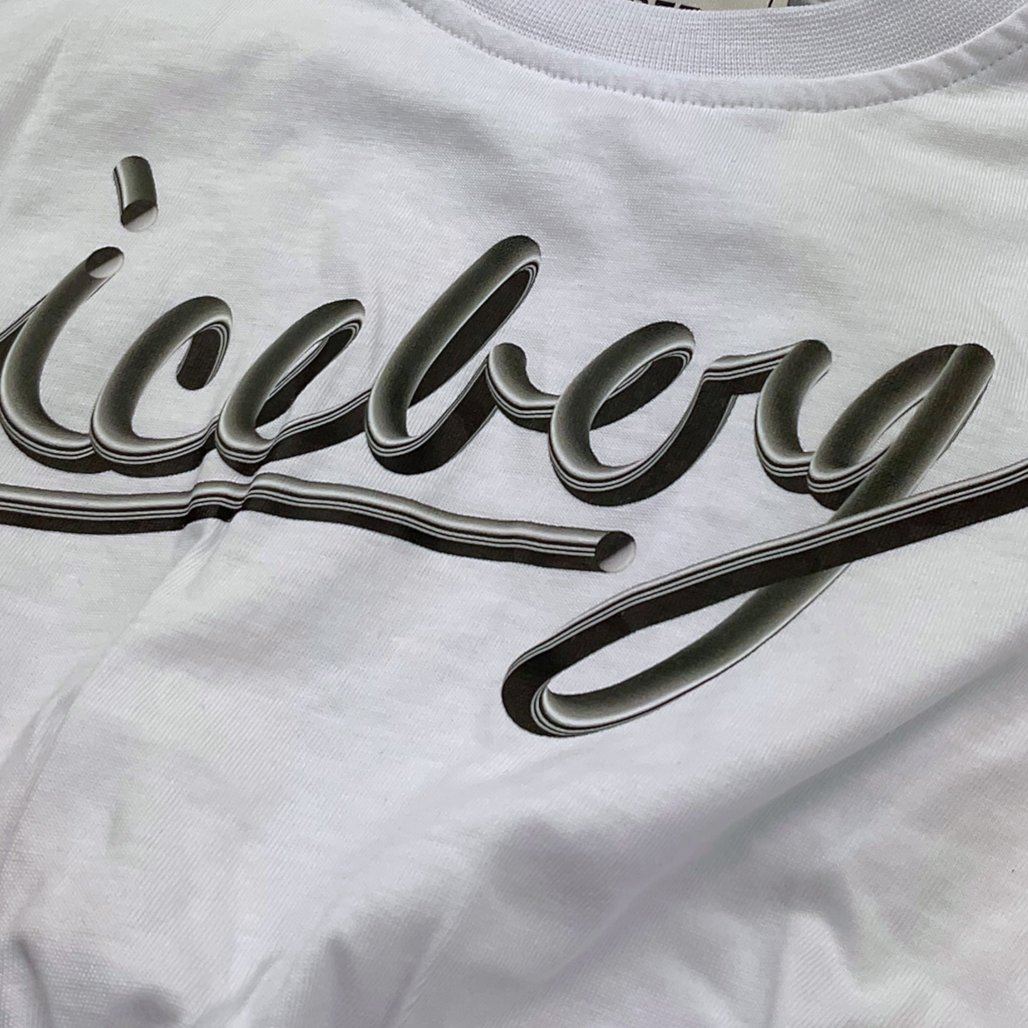 Iceberg T-Shirt Girocollo Tinta Unita con Stampa per Bambina TSICE5159J BIANCO ICEBERG 