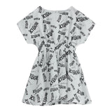 Iceberg Abito Tinta Unita Mezza Manica Logato per Bambina VSICE5160J BIANCO ICEBERG 