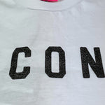 Icon T-Shirt Tinta Unita con Brillantini per Bambina IGKS005 BIANCO ICON 