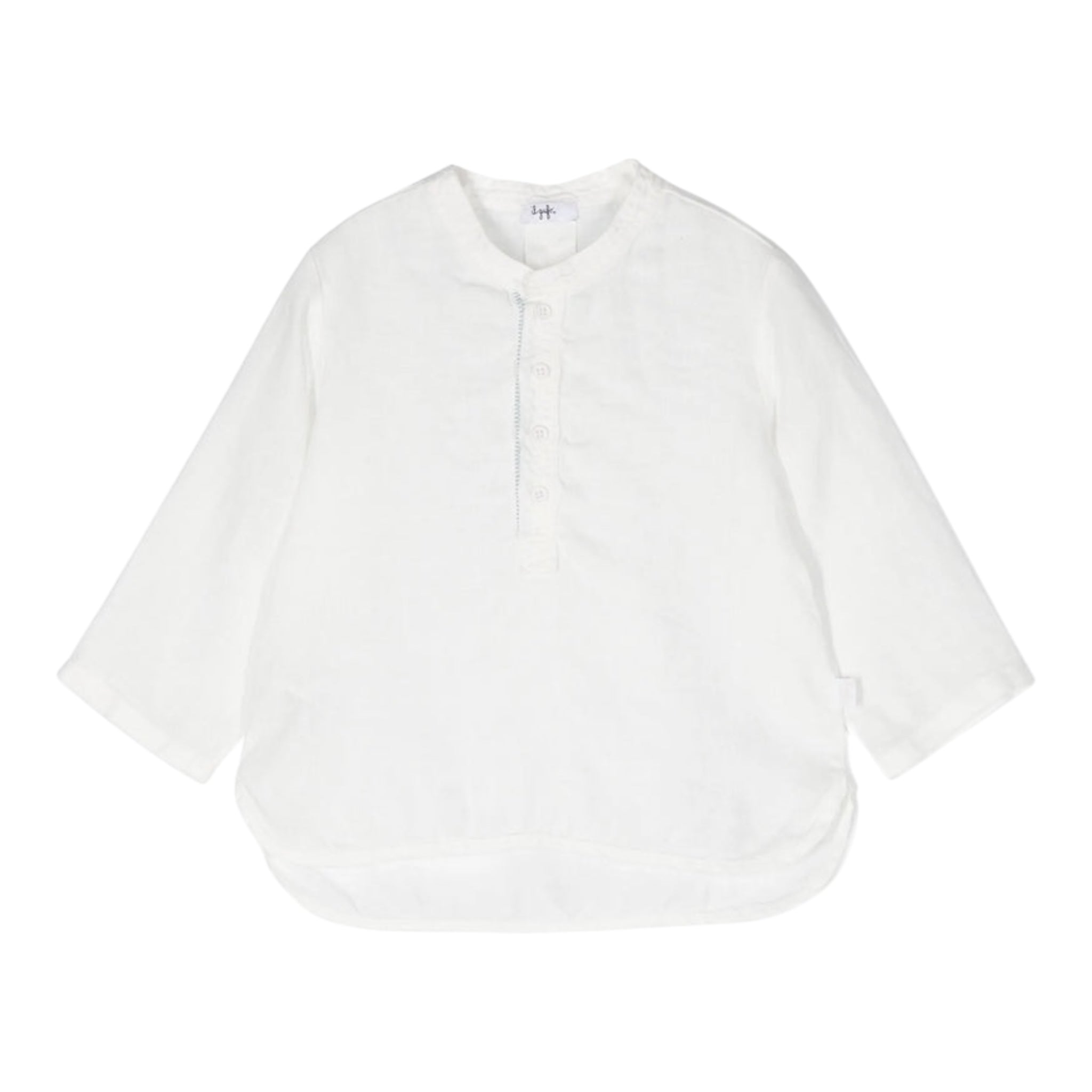 Il Gufo Camicia Manica Lunga Tinta Unita Collo Coreano per Bambino P25CL017L6006 BIANCO IL GUFO 