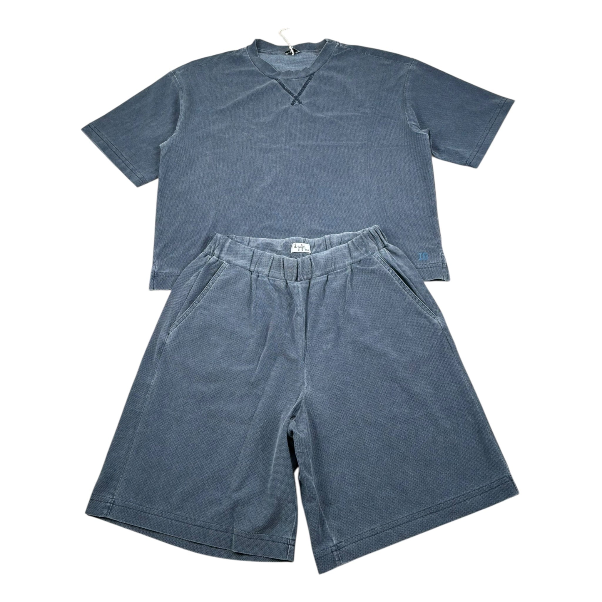 Il Gufo Completo 2 Pezzi T-Shirt-Bermuda Tinta Unita per Bambino P25DP537N0107 BLU IL GUFO 