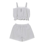 Il Gufo Completo 2 Pezzi Top-Short Fantasia A Righe per Bambina P25DP546C10800 BIANCO/GRIGIO IL GUFO 