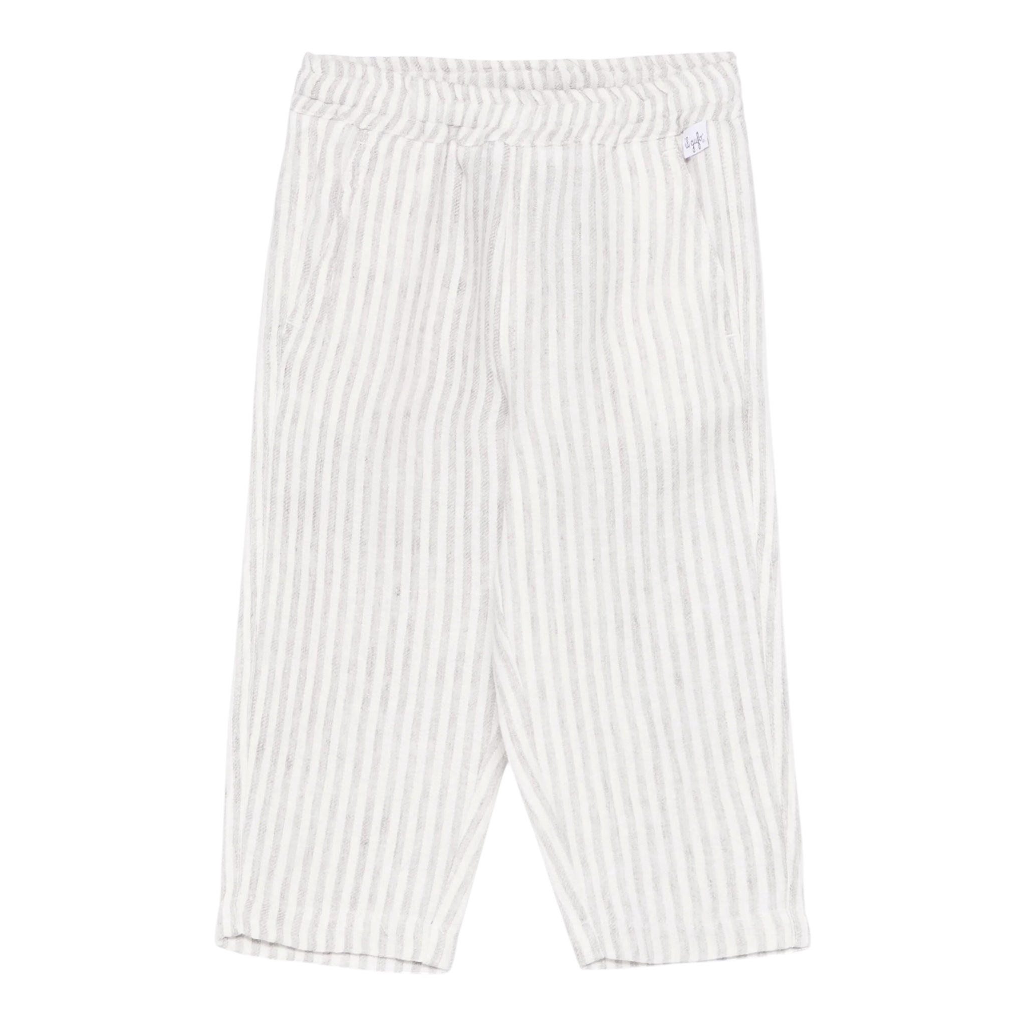 Il Gufo Pantalone Fantasia A Righe con Elastico In Vita per Neonato P25PL404L1018 BEIGE IL GUFO 