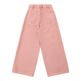 Il Gufo Jeans Tinta Unita Modello Palazzo per Neonata P25PL434J0044N ROSA IL GUFO 