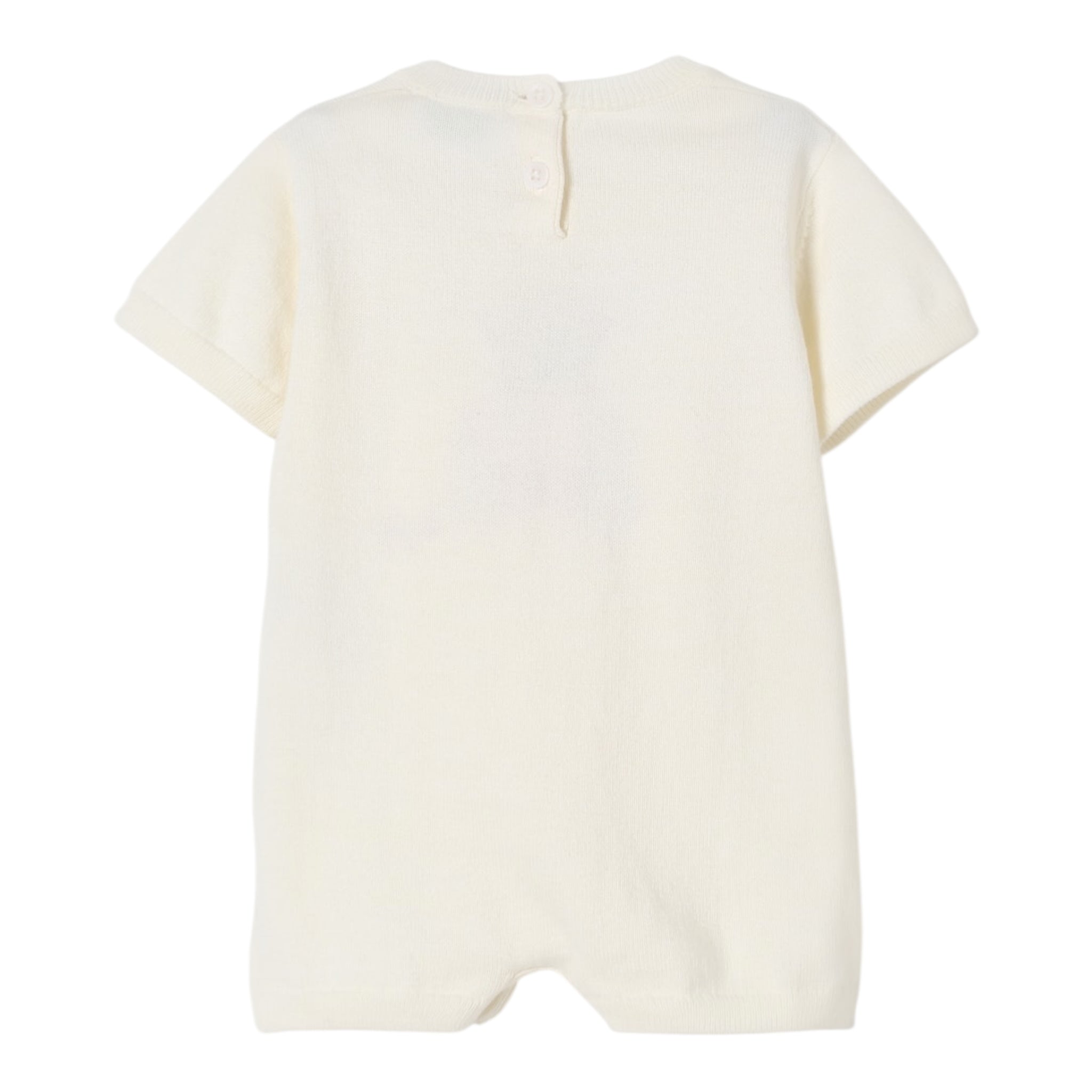 Il Gufo Pagliaccetto Mezza Manica Tinta Unita per Neonata P25TO272EM109 PANNA IL GUFO 