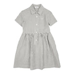 Il Gufo Abito Mezza Manica Tinta Unita con Fantasia A Righe per Bambina P25VM780C1080 BIANCO IL GUFO 
