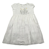 Il Gufo Abito Mezza Manica Tinta Unita con Ricami per Bambina P25VW788L0002J BIANCO IL GUFO 