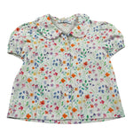Ilfarobimbi Camicia Mezza Manica tinta unita Fantasia Floreale Bianco per Bambina IFB40105 BIANCO ILFAROBIMBI 