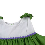 Ilfarobimbi Top Bicolore Giromanica con Fiocchi Verde per Neonata IFB50175X VERDE ILFAROBIMBI 