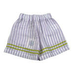 Ilfarobimbi Short Bicolore con Fantasia A Righe Bianco/Lilla per Neonata IFB50374X BIANCO/LILLA ILFAROBIMBI 