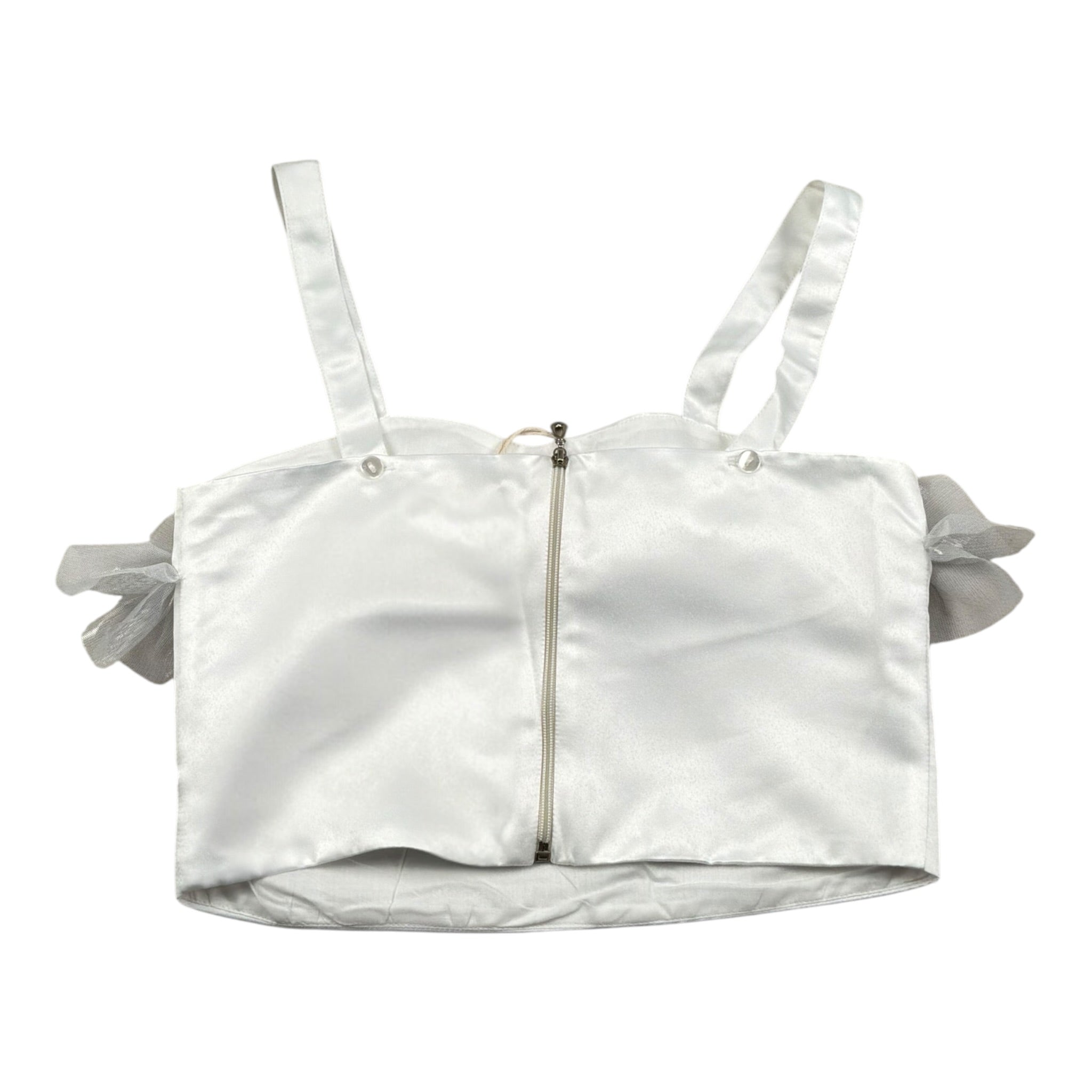 Illiana Top Tinta Unita con Rouches per Bambina 566 BIANCO ILLIANA 
