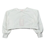 Imperial Felpa Chiusa Modello Crop Tinta Unita per Bambina LB39042G75 BIANCO IMPERIAL 