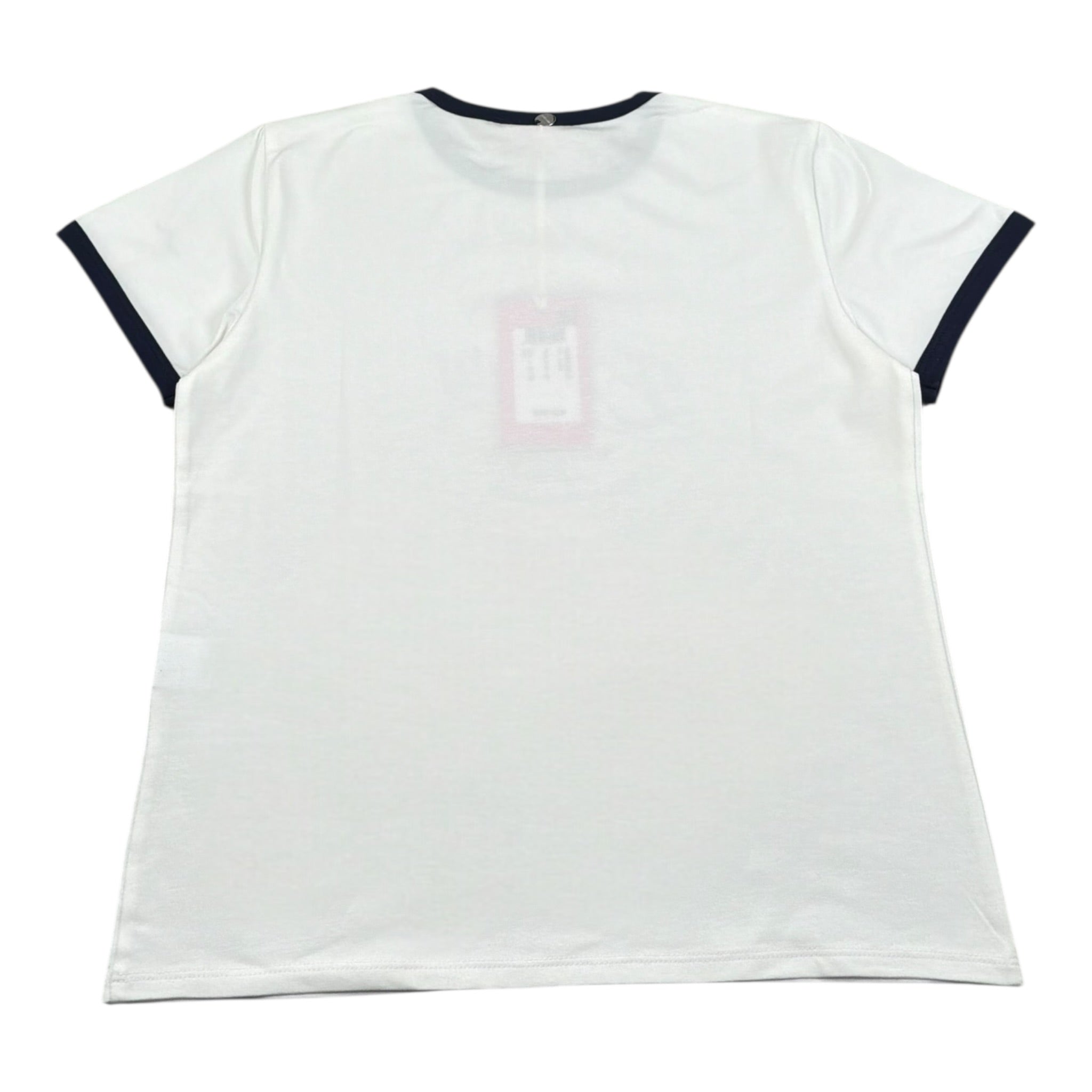 Imperial Kids T-Shirt Girocollo Tinta Unita con Stampa per Bambina MBB8032G75 BIANCO IMPERIAL KIDS 