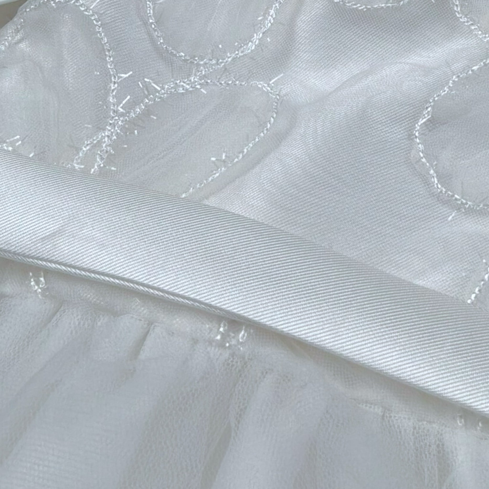 Isabel & Martinez Abito Cerimonia Tinta Unita con Tulle per Neonata IM23B36N BIANCO ISABEL & MARTINEZ 