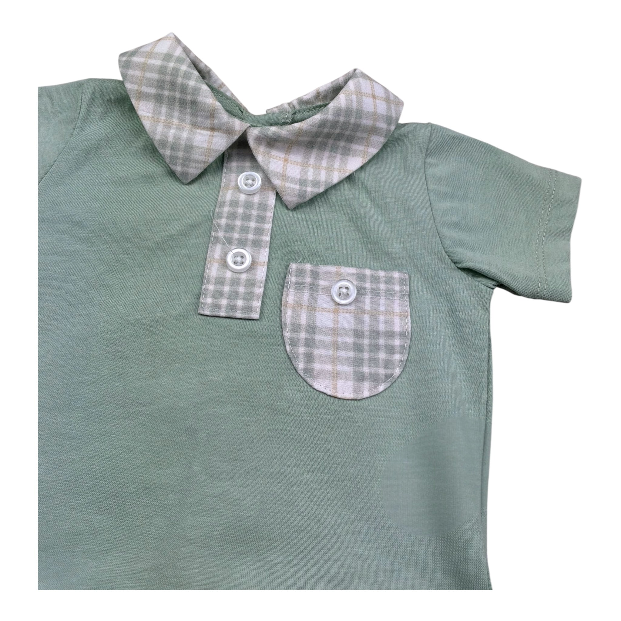 Isabel & Martinez Completo 2 Pezzi Polo-Bermuda per Neonato IM25N474 VERDE ISABEL & MARTINEZ 