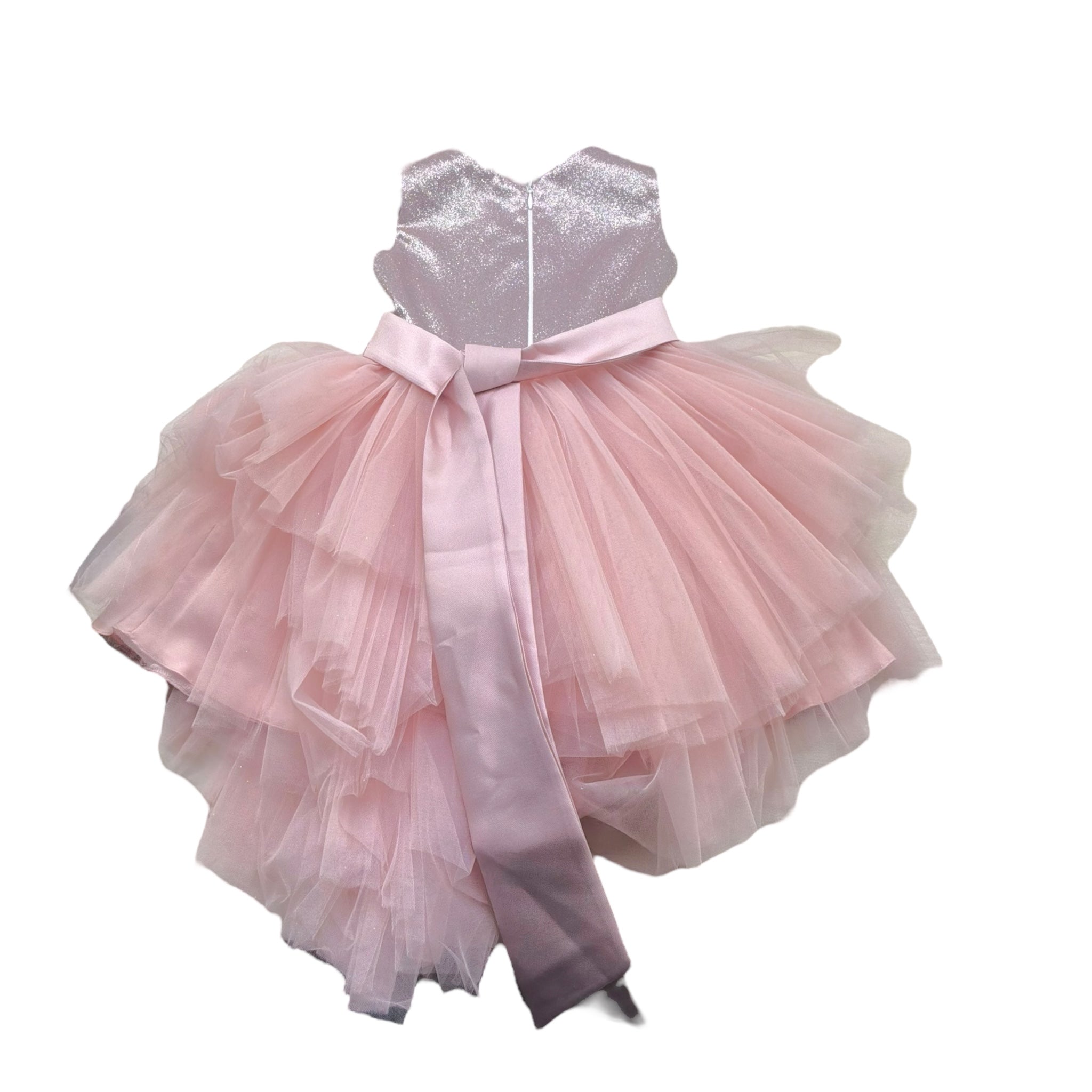 Isabel Couture Abito Cerimonia Giromanica con Brillantini per Bambina 25C432B ROSA ISABEL COUTURE 