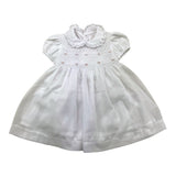 Isi Baby Set Abito Tinta Unita Mezza Manica con Applicazioni-Coulotte per Neonata S23I122VECH BIANCO ISI BABY 