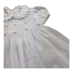 Isi Baby Set Abito Tinta Unita Mezza Manica con Applicazioni-Coulotte per Neonata S23I122VECH BIANCO ISI BABY 