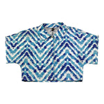 Janice Camicia Mezza Manica Modello Crop Tinta Unita con Fantasia per Bambina JN492R BIANCO JANICE 