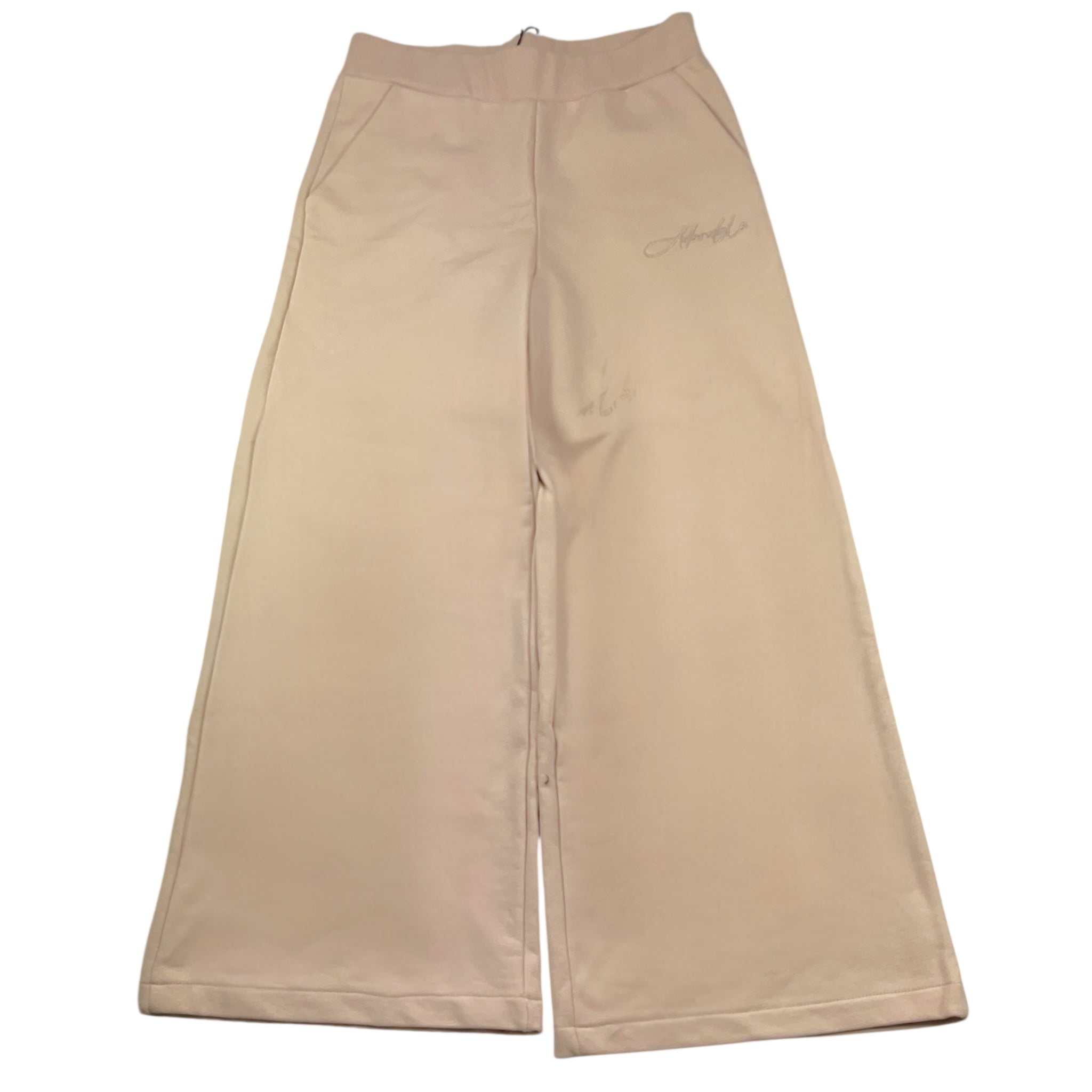 Janice Pantalone Tinta Unita Modello A Palazzo per Bambina JN617R BEIGE JANICE 