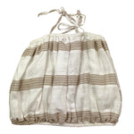 Janice Top Tinta Unita con Bretelle E Fantasia A Righe per Bambina JN726R BIANCO JANICE 
