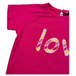 Janice T-Shirt Girocollo tinta unita con Stampa Fuxia per Neonata JN770N FUXIA JANICE 