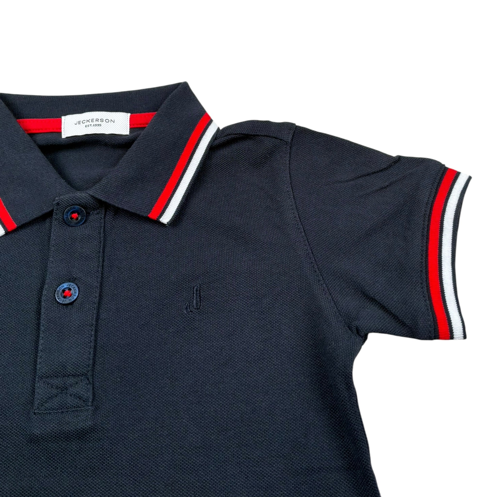 Jeckerson Polo Mezza Manica Tinta Unita per Bambino JB4022 BLU JECKERSON 
