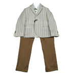 Jeckerson Completo 4 Pezzi Giacca-Camicia-Pantalone-Papillon per Bambino JB4061 BEIGE JECKERSON 