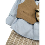 Jeckerson Completo 4 Pezzi Gilet-Camicia-Pantalone-Papillon per Neonato JN4060 BEIGE JECKERSON 