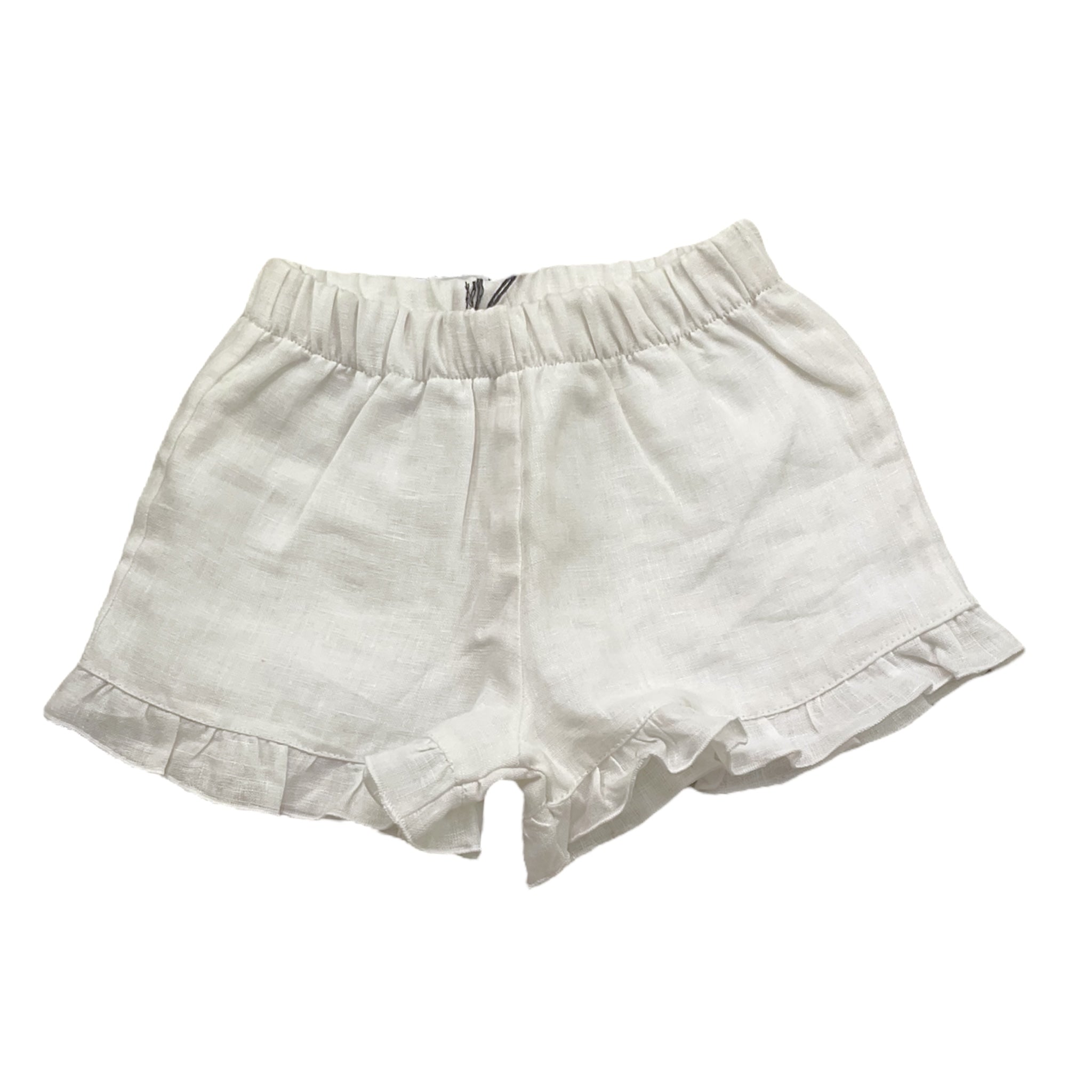 J.O. Milano Short Tinta Unita con Elastico In Vita per Neonata 174D2 BIANCO J.O. MILANO 