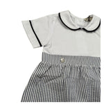 J.O. Milano Pagliaccetto Mezza Mania Fantasia A Righe Bianco per Neonato 571B1 BIANCO J.O. MILANO 