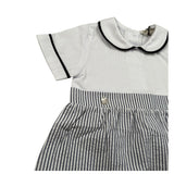 J.O. Milano Pagliaccetto Mezza Mania Fantasia A Righe Bianco per Neonato 571B1 BIANCO J.O. MILANO 